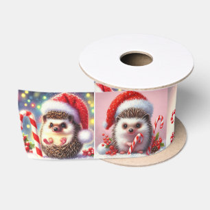 Ruban En Satin Happy Sucre de canne de Hérisson cadeau de Noël