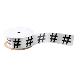 Ruban En Satin #HASHTAG - Symbole de balise de hachage noir