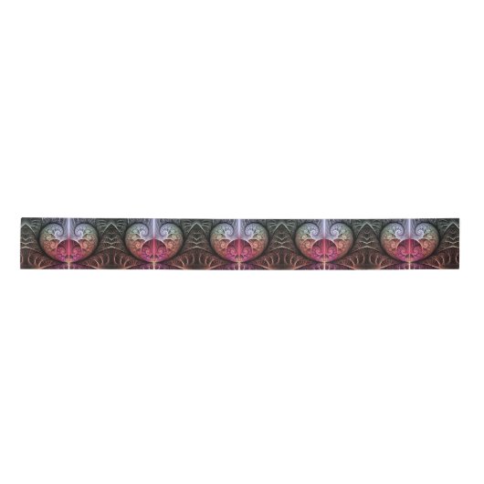 Ruban En Satin Heartbeat, Abstrait surreal Imaginaire Fractal Art (Devant)