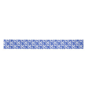 Ruban En Satin Hébreu Aleph Tav White
