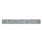 Ruban En Satin Hippopotame Hippo Motif (Devant)