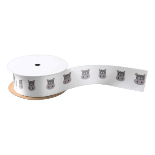 Ruban En Satin hippopotame mignon