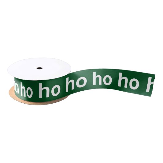 Ruban En Satin Ho Ho Ho Green (Bobine)