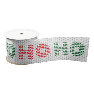 Ruban En Satin Ho Ho Ho Typographie Chandail de Noël