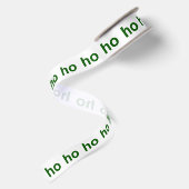 Ruban En Satin Ho-Ho-Ho Vert et Blanc (Dos)