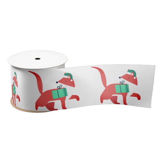 Ruban En Satin Holiday Fox (Bobine)