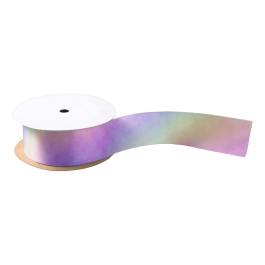 Ruban En Satin holo rainbow soft ombre : (Bobine)