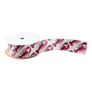 Ruban En Satin Homard rouge nautique