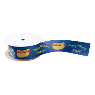 Ruban En Satin Hot Dog Anniversaire de enfant Party Cuire mignonn