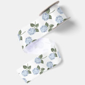 Ruban En Satin Hydrangea Bleue Fleurie (Dos)