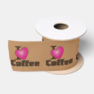 Ruban En Satin "I Love Coffee"