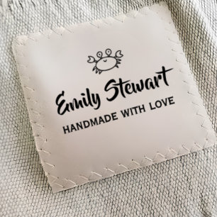 Ruban En Satin Icône personnalisée Script fait main avec amour 
