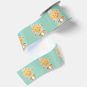 Ruban En Satin Illustration de bébé mignon Cadeau personnalisé po