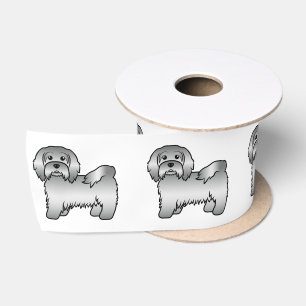 Ruban En Satin Illustration de chien de dessin animé mignon Havan