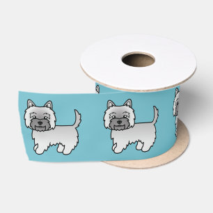 Ruban En Satin Illustration de chien de dessin animé Terrier Cair