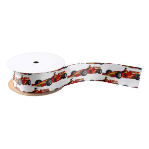 Ruban En Satin Illustration de voitures de course à grande vitess