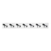 Ruban En Satin Illustration du dessin animé Black Pinto Shetland  (Devant)