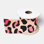 Ruban En Satin Impression d'animal de motif léopard moderne (Bobine)