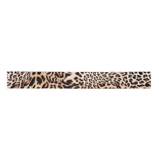 Ruban En Satin Impression de fourrure Leopard (Devant)