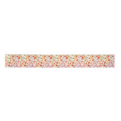 Ruban En Satin Impression florale aquarelle (Devant)