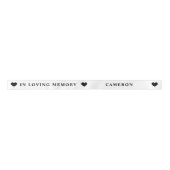 Ruban En Satin In Loving Memory | White Ribbon with Name (Devant)