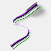 Ruban En Satin Indicateur Falln Genderqueer Pride (Dos)