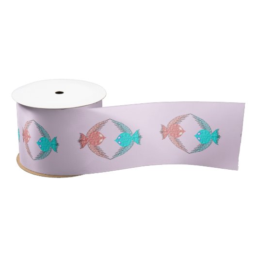 Ruban En Satin Inséparables roses et bleus mignons (Bobine)