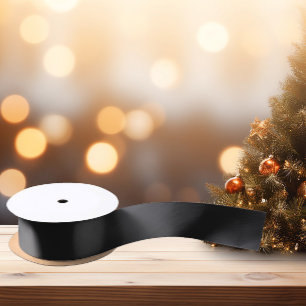 Ruban En Satin Intemporel - Carbone noir foncé ruban satiné