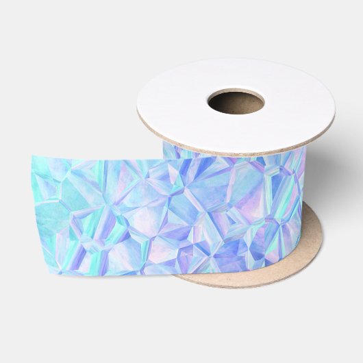 Ruban En Satin iridescence glaciale : (Bobine)