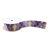 Ruban En Satin Iris Fleurs Ribbon Irises (Bobine)