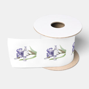 Ruban En Satin Iris Froissé Pourpre