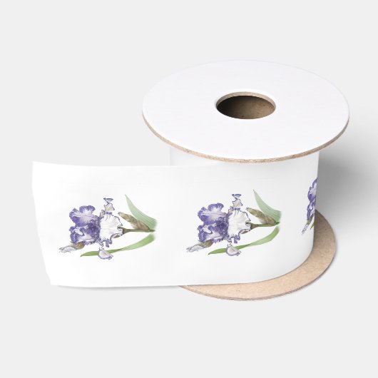 Ruban En Satin Iris Froissé Pourpre (Bobine)