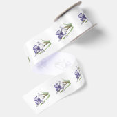 Ruban En Satin Iris Froissé Pourpre (Dos)