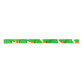 Ruban En Satin Irish Flag & Shamrock - Irlande, feuille de trèfle (Devant)