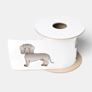 Ruban En Satin Isabella et Tan Short Hair Dachshund Chien de Dess