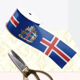 Ruban En Satin Islande Ruban, Emblème, drapeau patriotique, islan