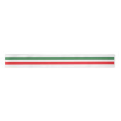 Ruban En Satin Italian Flag Stripes on White (Devant)