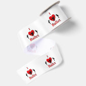 Ruban En Satin J'adore le ballet (Dos)