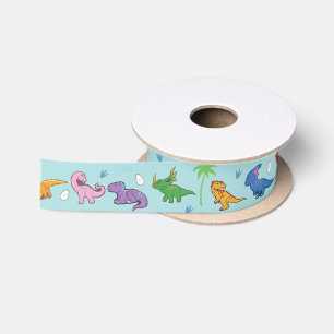 Ruban En Satin J'aime des dinosaures ! (Mignon)