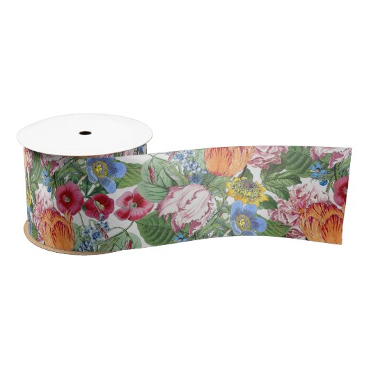 Ruban En Satin Jardin de printemps (Bobine)