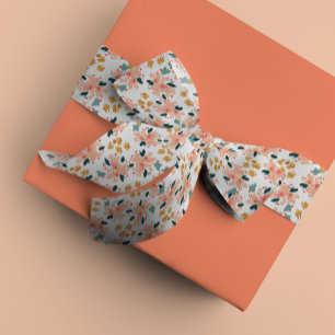 Ruban En Satin Jardin floral aquarelle rose