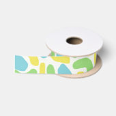 Ruban En Satin Jaune, Bleu Bébé et Vert citron (Bobine)