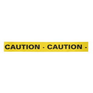Ruban En Satin Jaune 'CAUTION