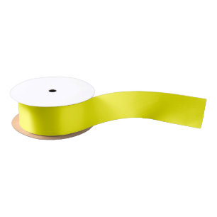 Ruban En Satin Jaune clair (couleur solide) 