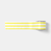 Ruban En Satin Jaune et blanc rayures joyeuses (Devant)