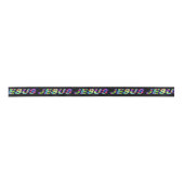 Ruban En Satin Jésus signent dedans des couleurs multi (Devant)