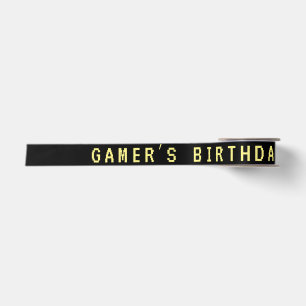 Ruban En Satin Jeux vidéo Neon n'importe quelle année anniversair