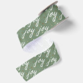 Ruban En Satin Joie verte et dorée de Noël (Dos)