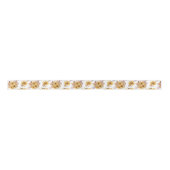 Ruban En Satin Joli Motif de tournesols (Devant)