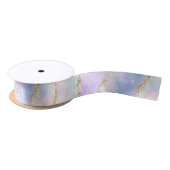 Ruban En Satin Joli Pastel Agate | Aquarelle de la veine Parties (Bobine)
